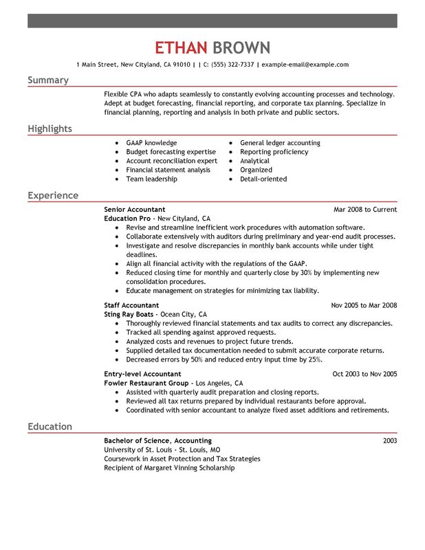 Entrepenuer resume